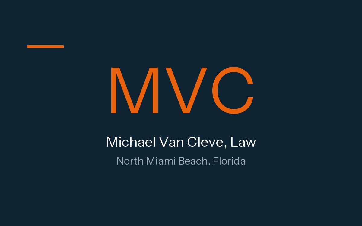 Michael Van Cleve, Law